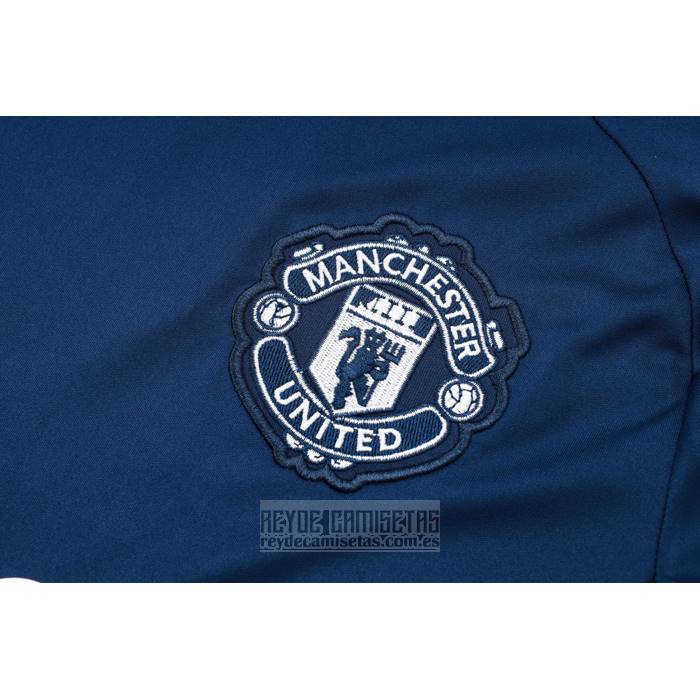 Chandal del Manchester United Manga Corta 2024-2025 Azul - Pantalon Corto